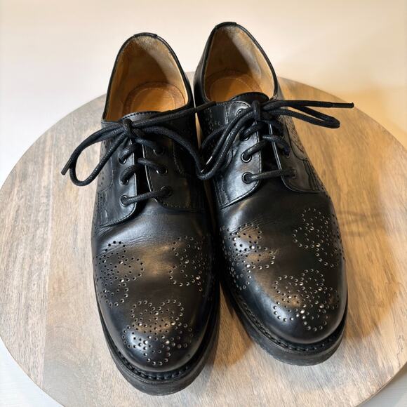 The Office of Angela Scott Miz Stewart Black Leather Oxford Shoes EU 38.5 US 8.5 - Picture 5 of 16